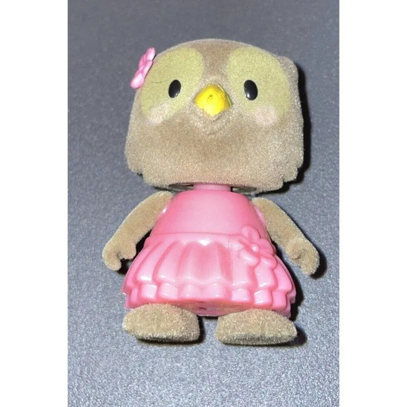 Lil Woodzeez Bobblehead Figure Owl Bird Pink Dress - Picture 3 of 4